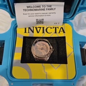 Invicta Rose Gold-tone Watch with Rose gold tone Dial and Bold Numerals